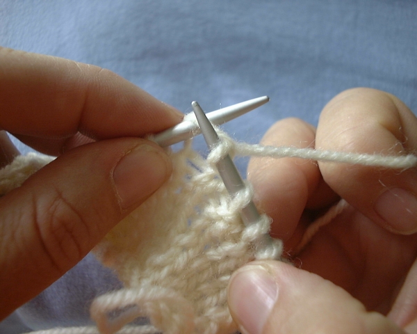 tricoter des mailles endroit
