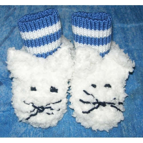 chaussons layette chat